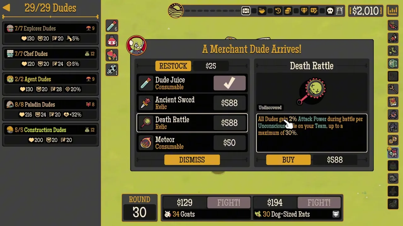 How Many Dudes? G.O.A.T. gold-star boss fight at round 105